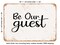 DECORATIVE METAL SIGN - Be Our Guest - 4 - Vintage Rusty Look